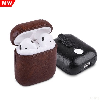 Earhooks Charging  Earphone Cover For Apple Air Pods Leather Case